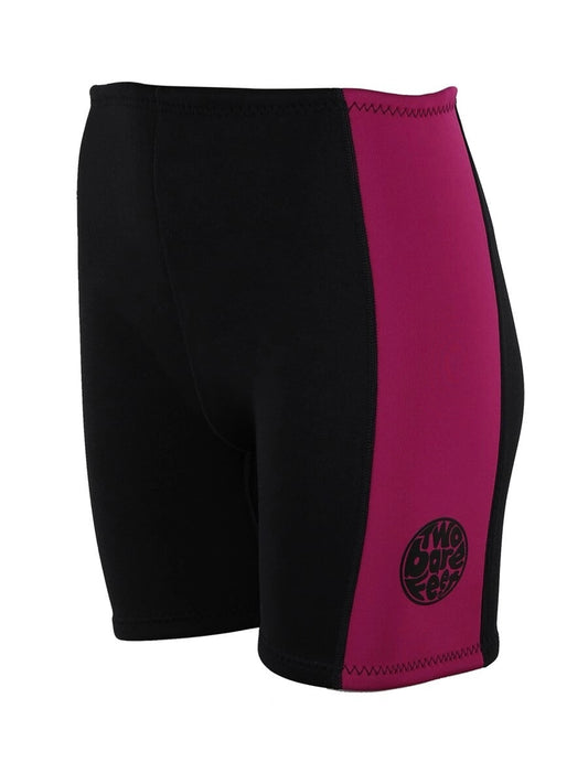 Two Bare Feet Womens Harmony 3mm Wetsuit Shorts (Black / Raspberry)