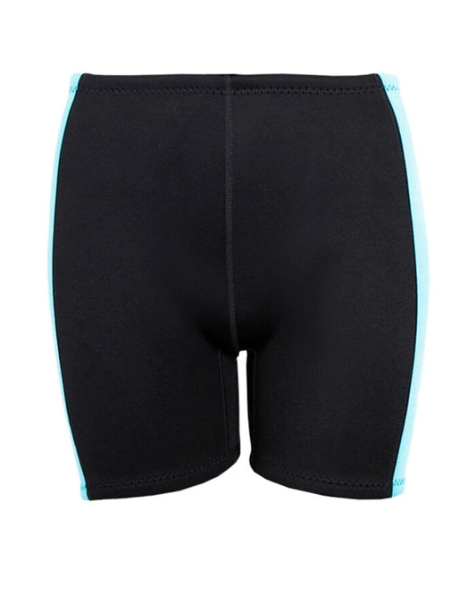 Two Bare Feet Womens Harmony 3mm Wetsuit Shorts (Black/Mint)