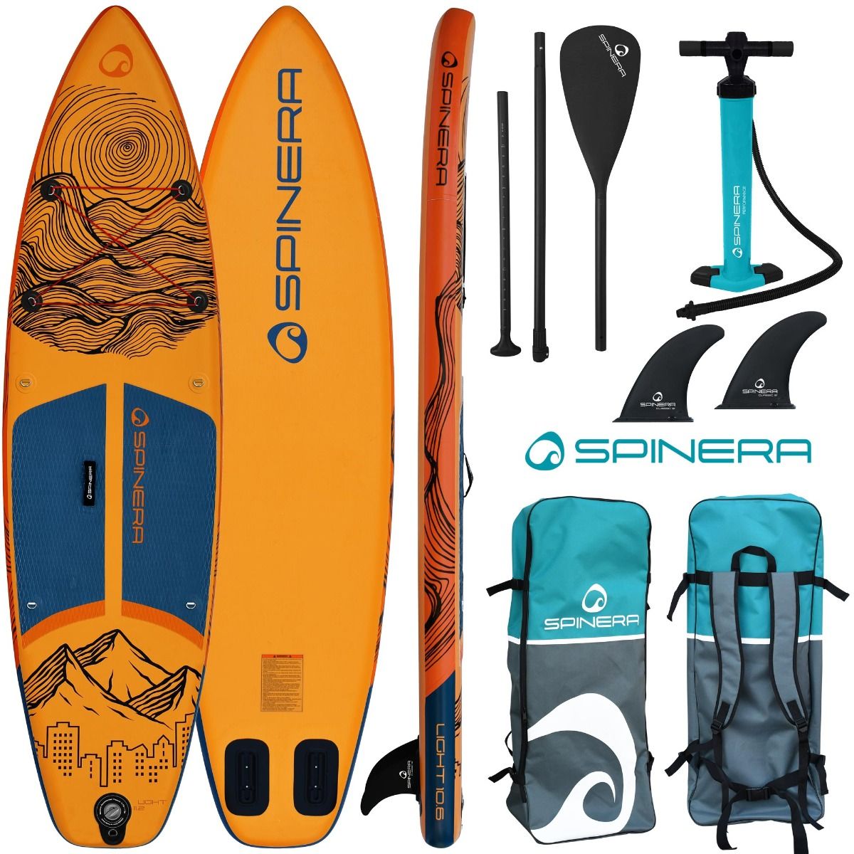 Spinera 10'6" Ultra light series SUP Package